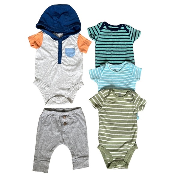 Carter’s Baby Boy 0-3m Modern Clothing Lot - Picture 2 of 9